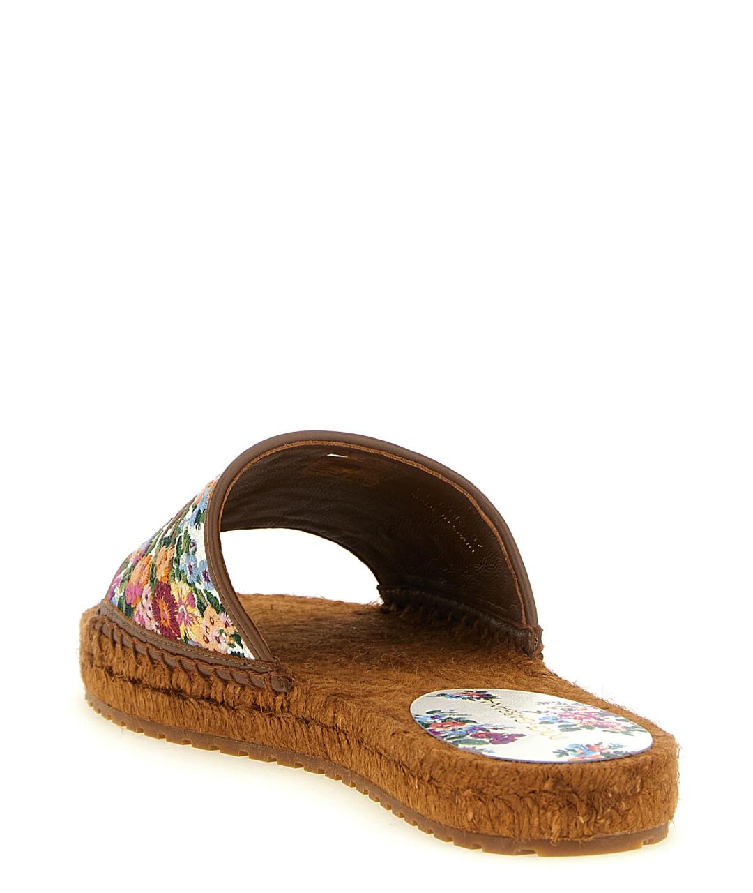 DOLCE&GABBANA Мульти шлепанцы, фото 3