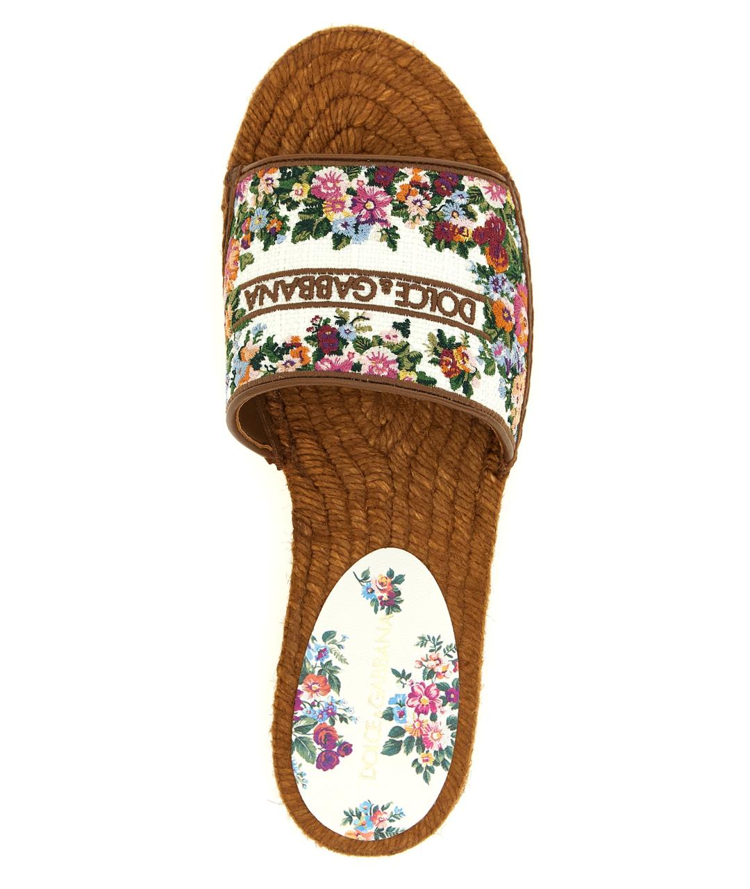 DOLCE&GABBANA Мульти шлепанцы, фото 4