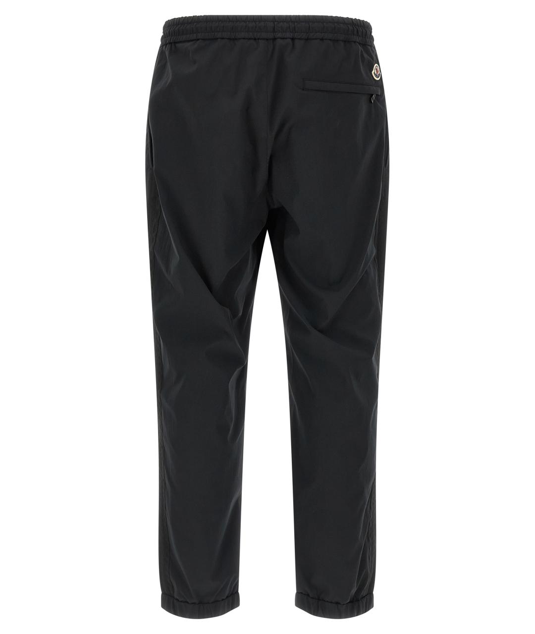 MONCLER Черные полиэстеровые повседневные брюки, фото 2