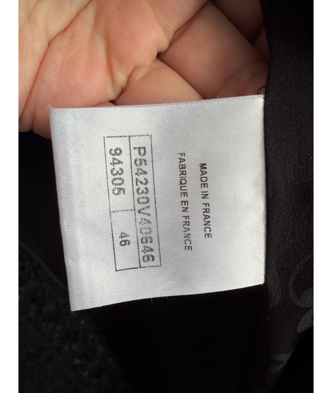 CHANEL Черный твидовый жакет/пиджак, фото 4