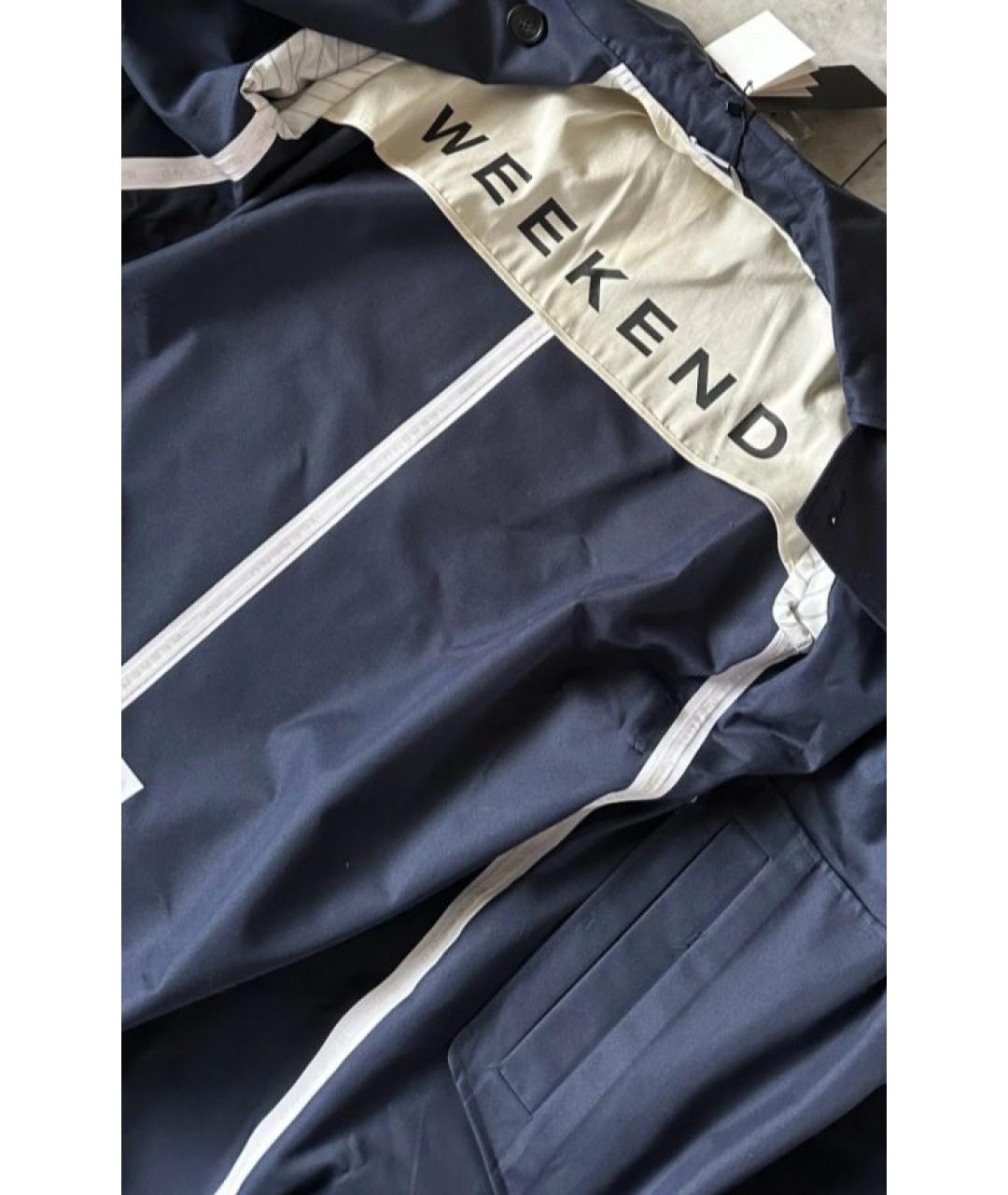 MAX MARA Синий хлопковый тренч/плащ, фото 3