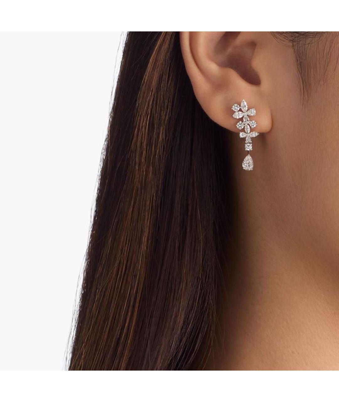 GRAFF Серебряные платиновые серьги, фото 2