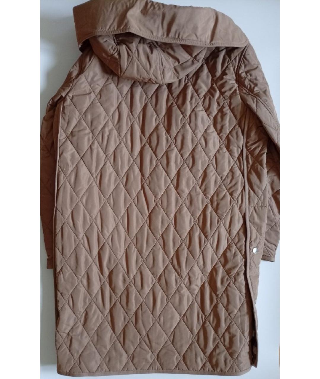 BURBERRY Коричневое полиэстеровое пальто, фото 2