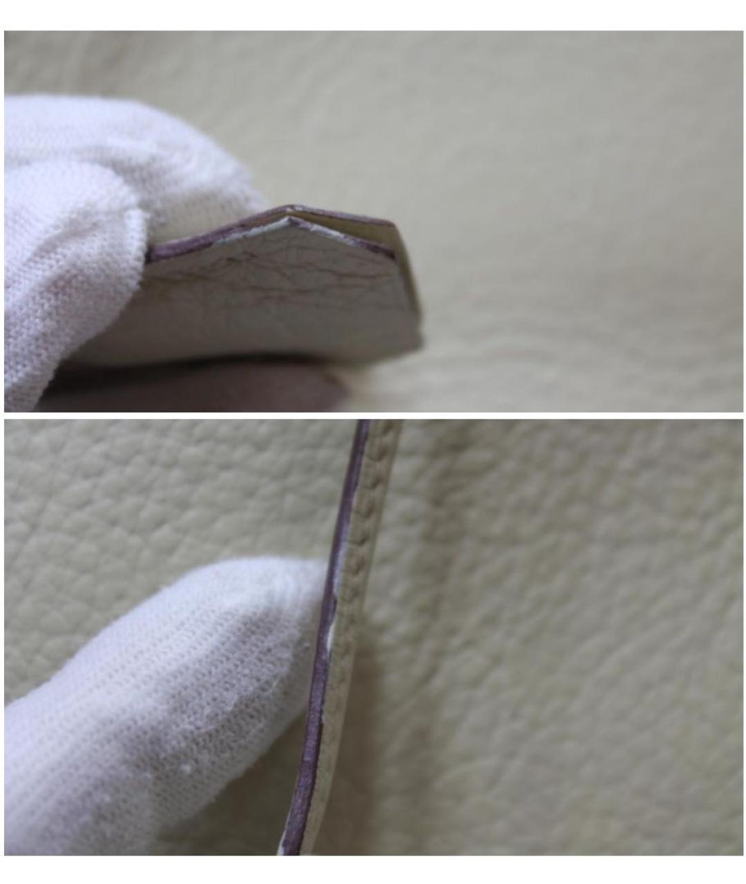 HERMES Бежевая кожаная сумка с короткими ручками, фото 5