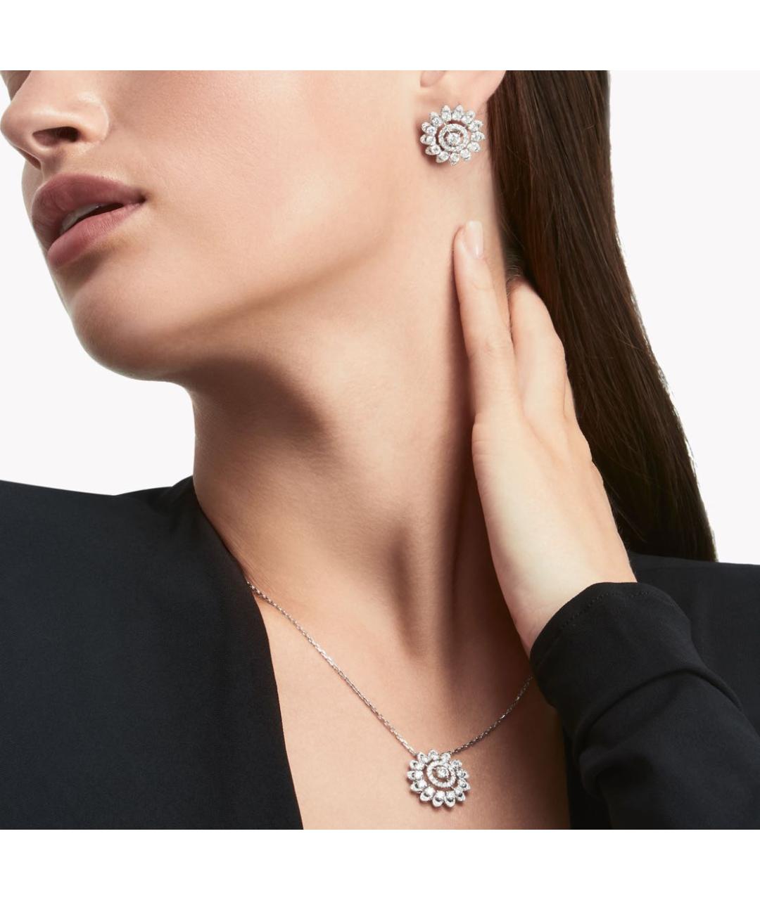 GRAFF Серебряные платиновые серьги, фото 2