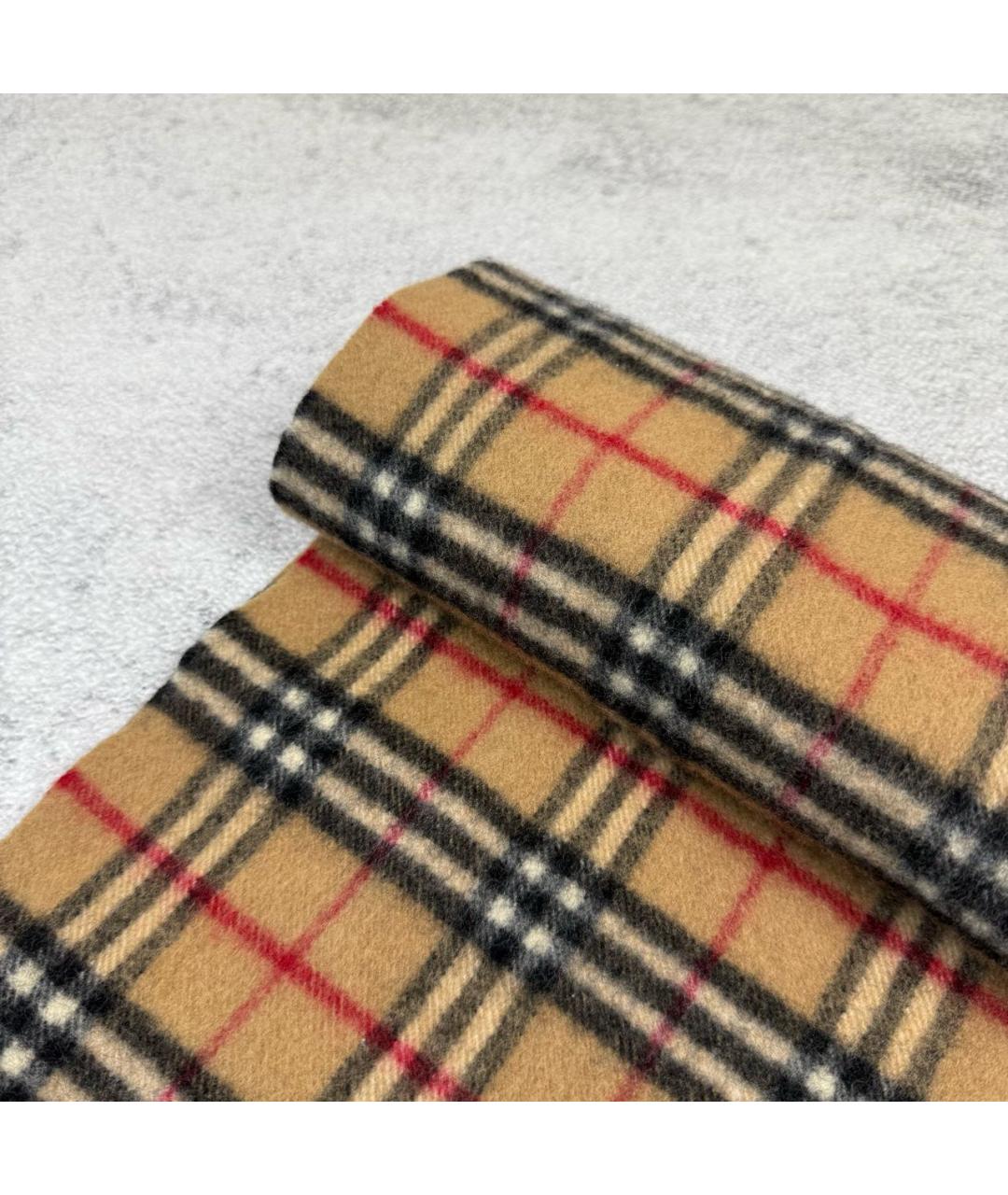 BURBERRY Бежевый шерстяной шарф, фото 7
