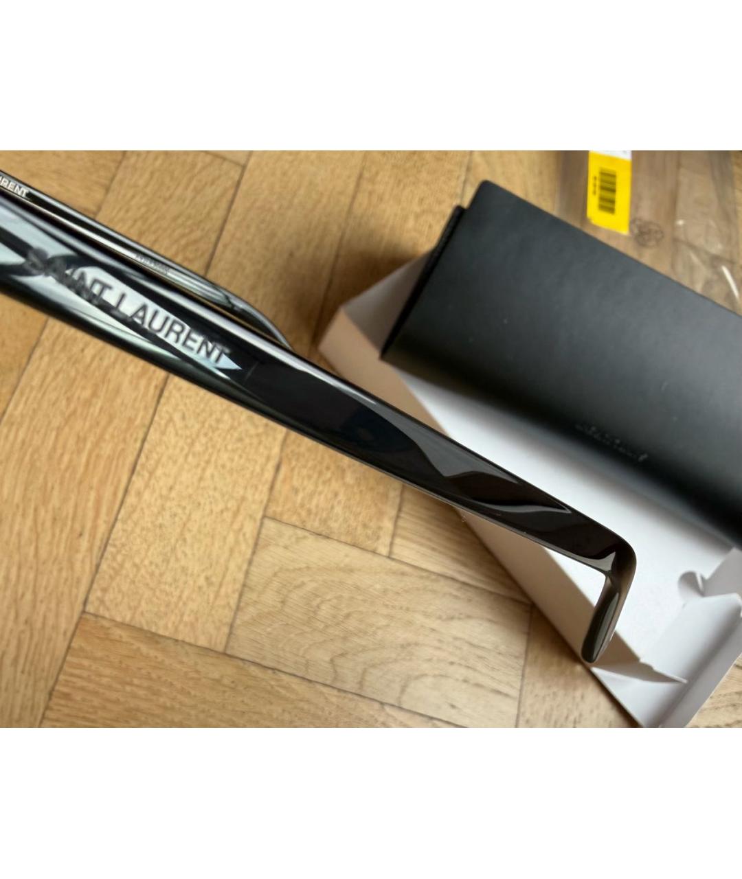 SAINT LAURENT Черные пластиковые солнцезащитные очки, фото 7