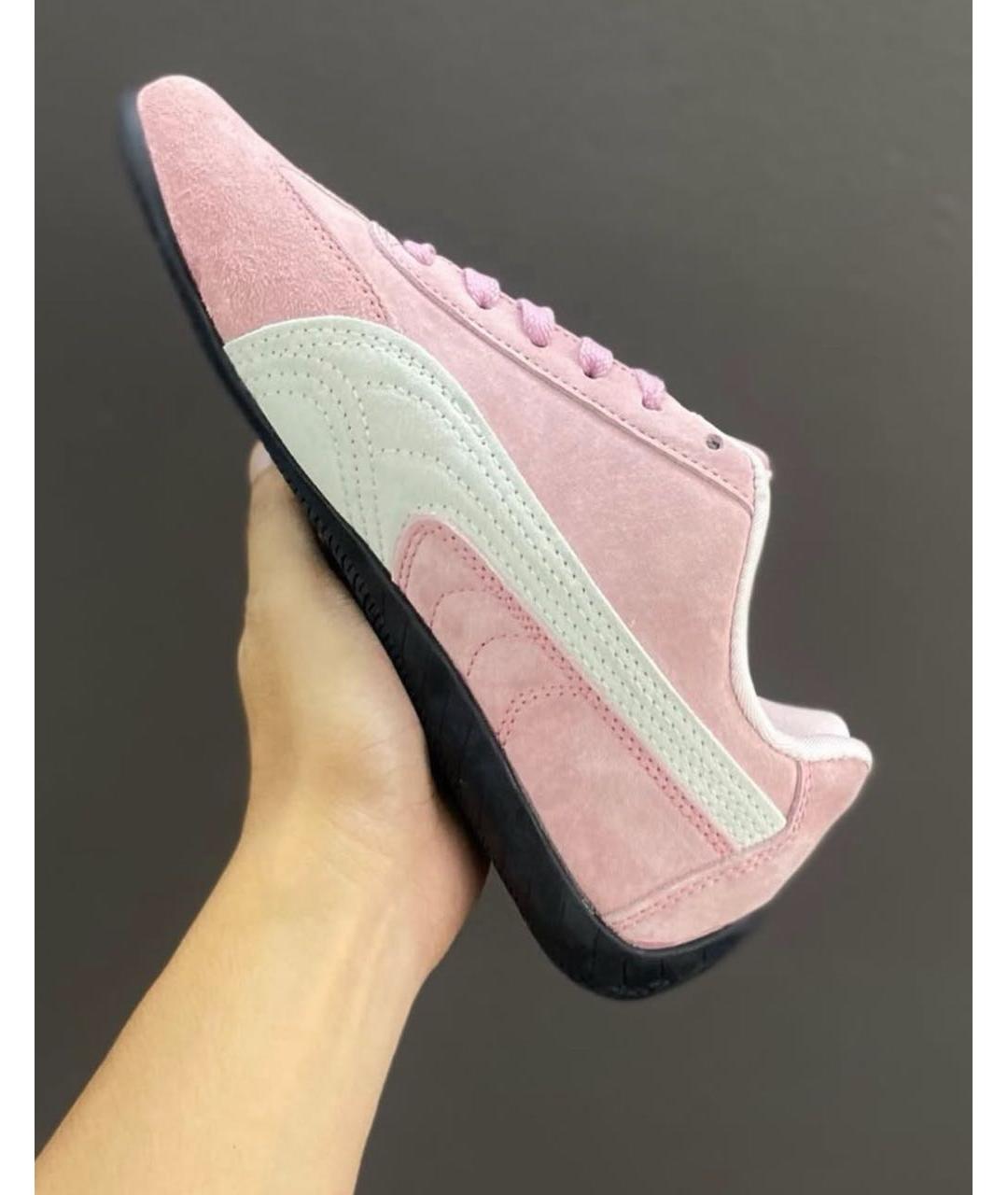 PUMA Розовые замшевые кроссовки, фото 6