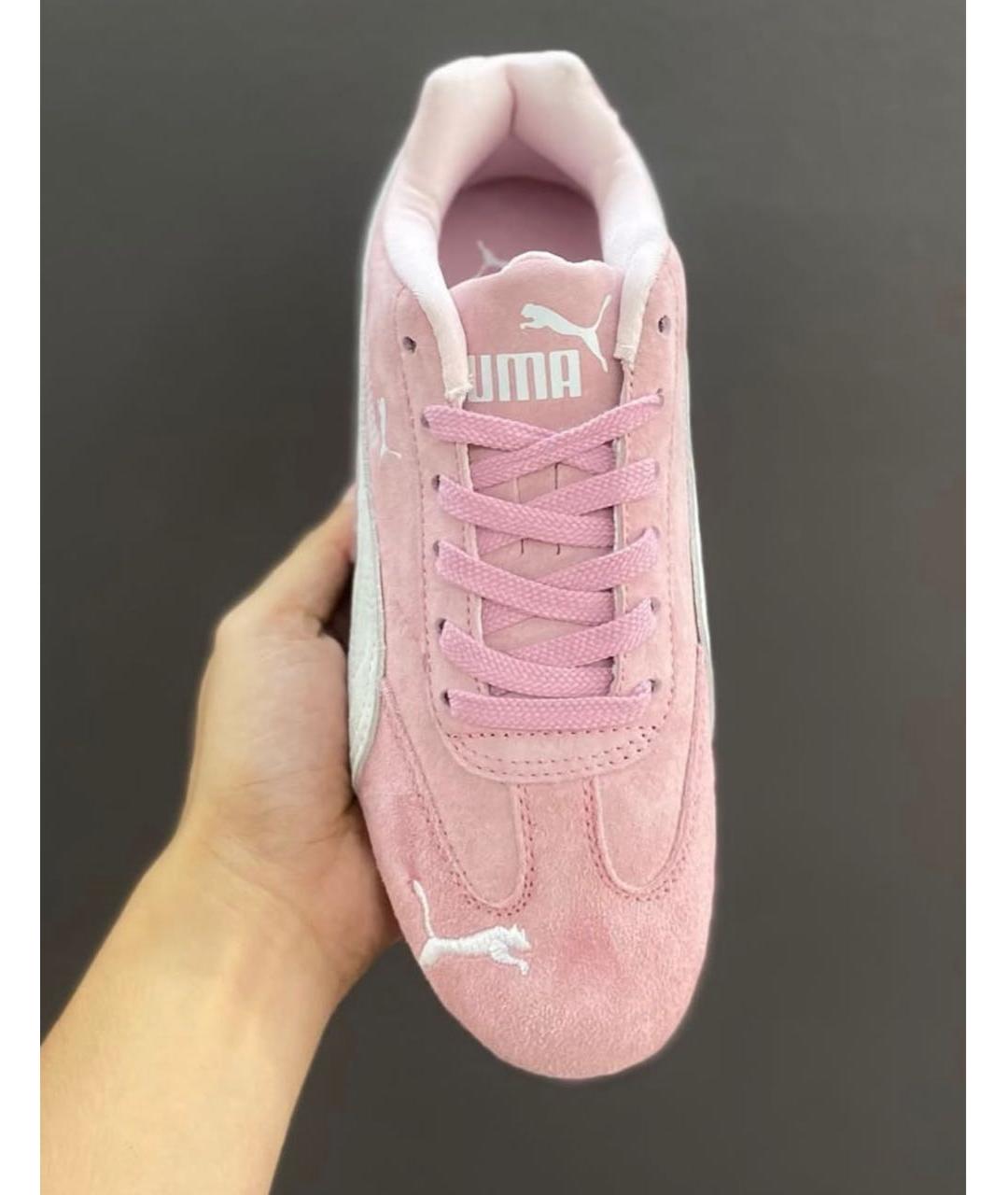 PUMA Розовые замшевые кроссовки, фото 5