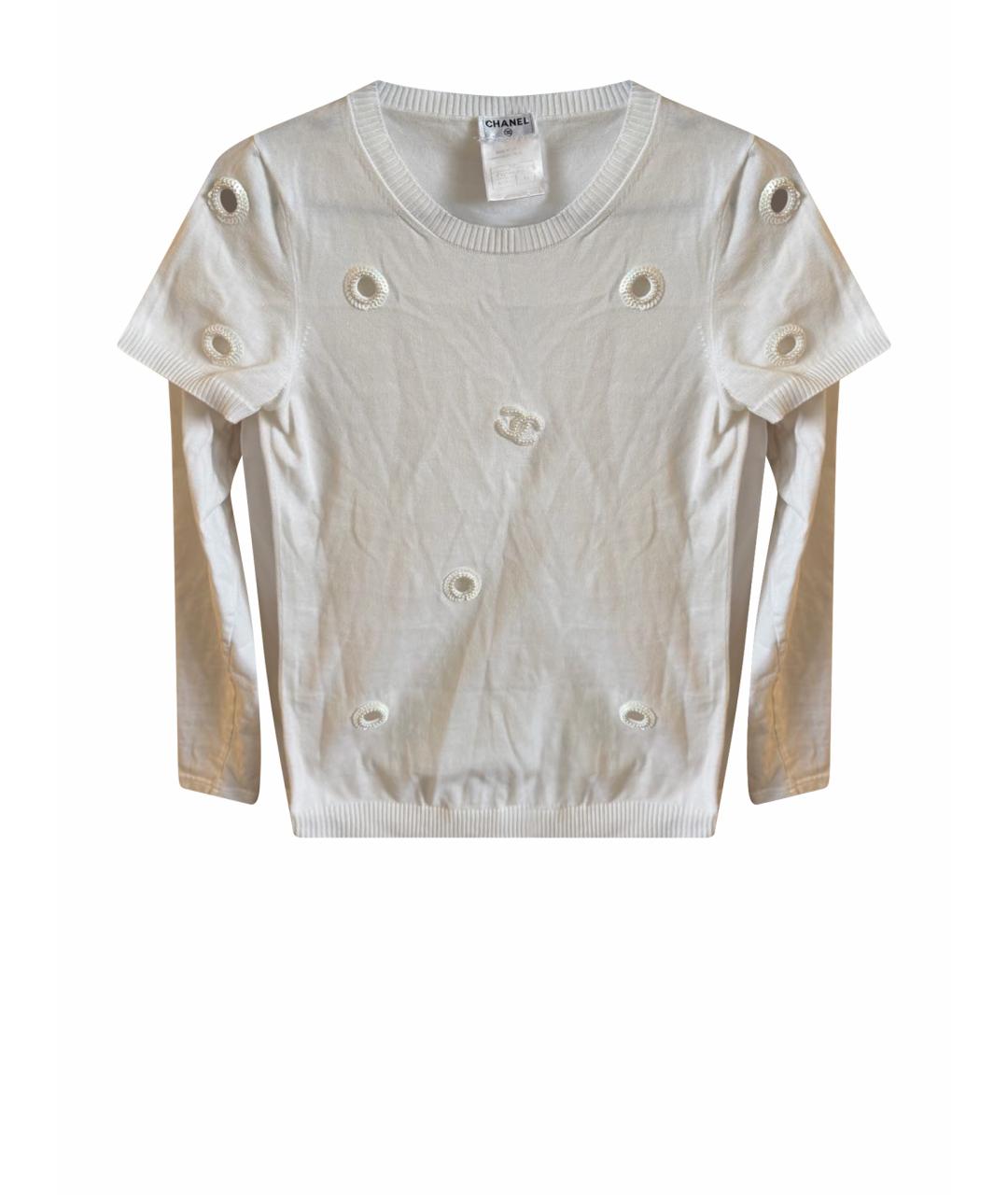 CHANEL Белая хлопковая футболка, фото 1