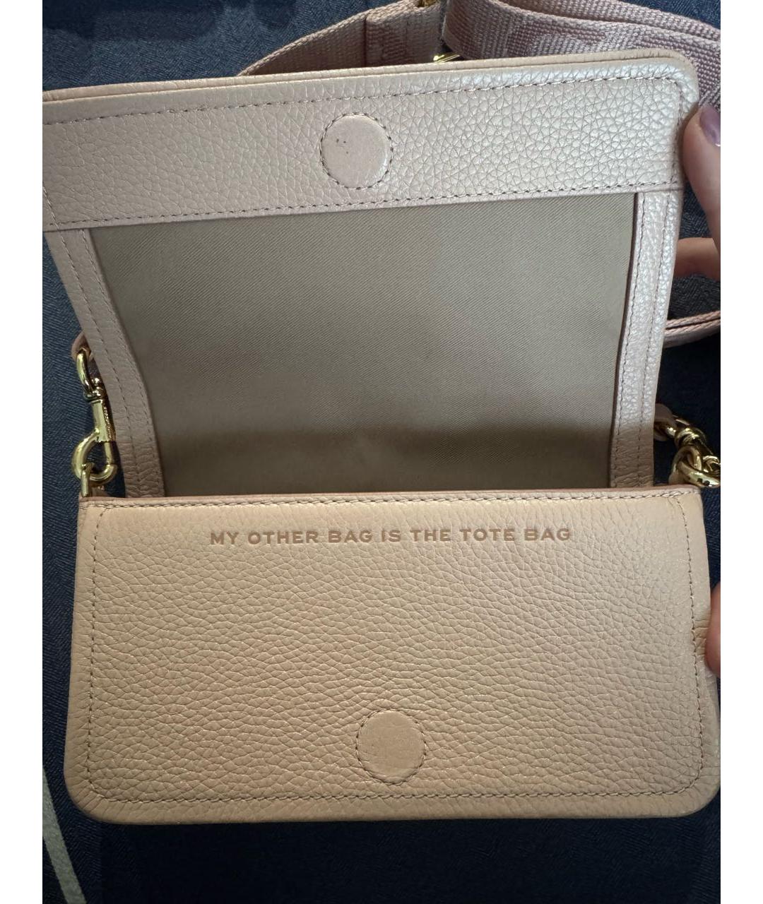 MARC JACOBS Розовая кожаная сумка через плечо, фото 2