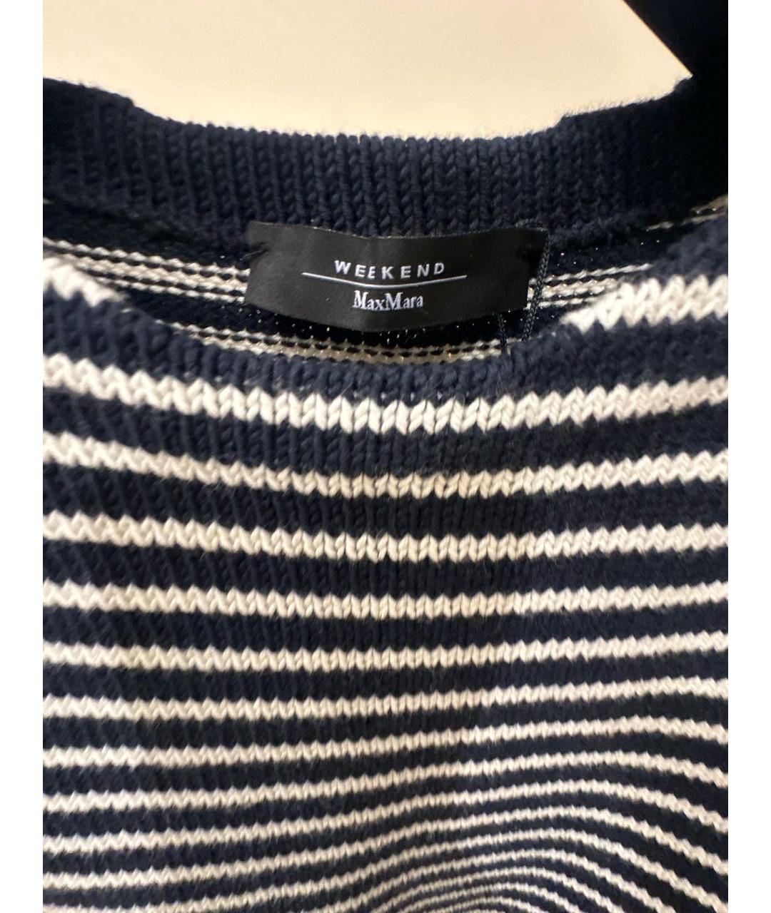 WEEKEND MAX MARA Темно-синяя хлопковая жилетка, фото 3