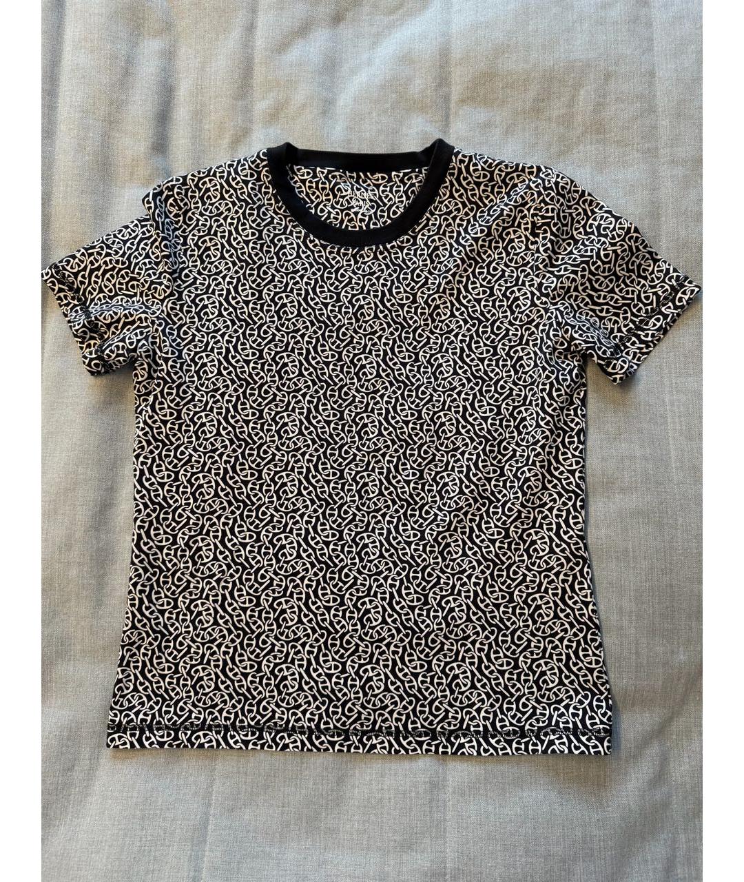 HERMES Мульти хлопко-эластановая футболка, фото 2