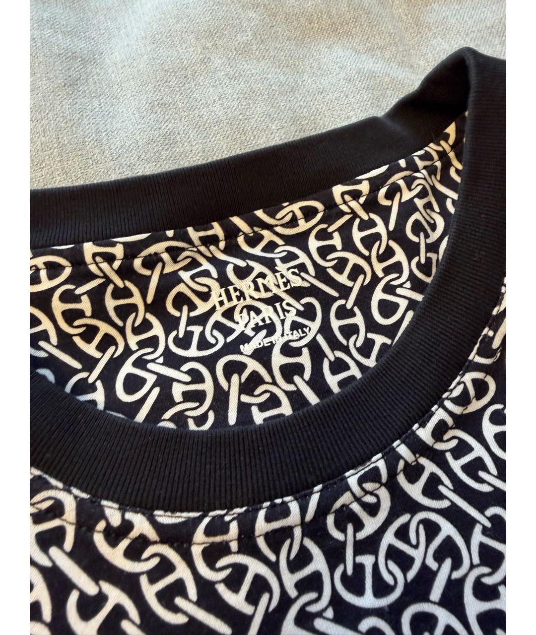 HERMES Мульти хлопко-эластановая футболка, фото 3