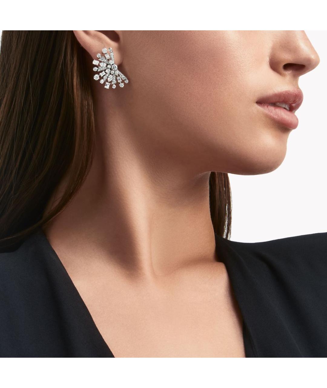 GRAFF Серебряные платиновые серьги, фото 2