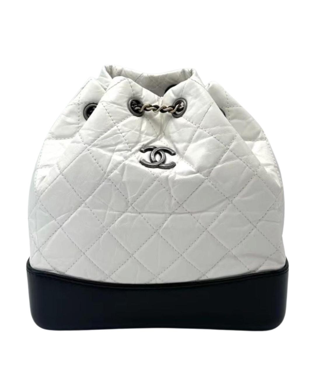 CHANEL Белый кожаный рюкзак, фото 1