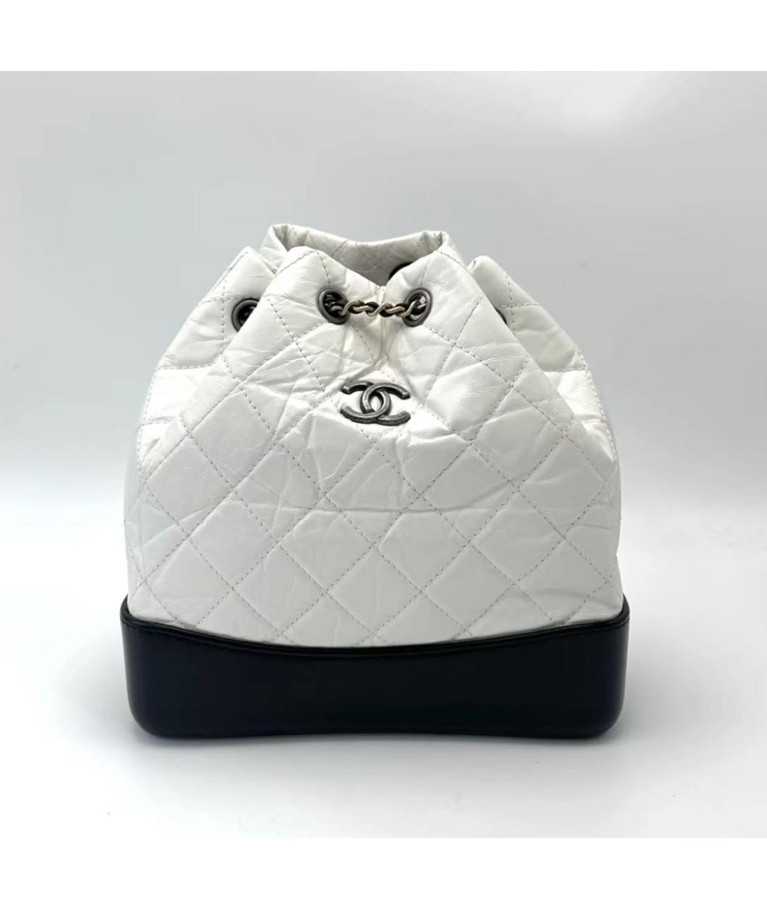 CHANEL Белый кожаный рюкзак, фото 2