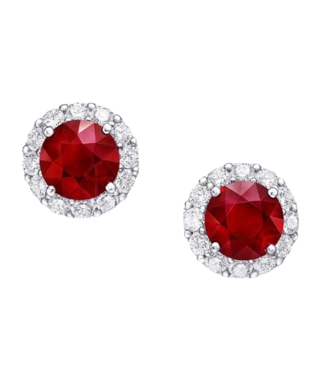 GRAFF Красные платиновые серьги, фото 1