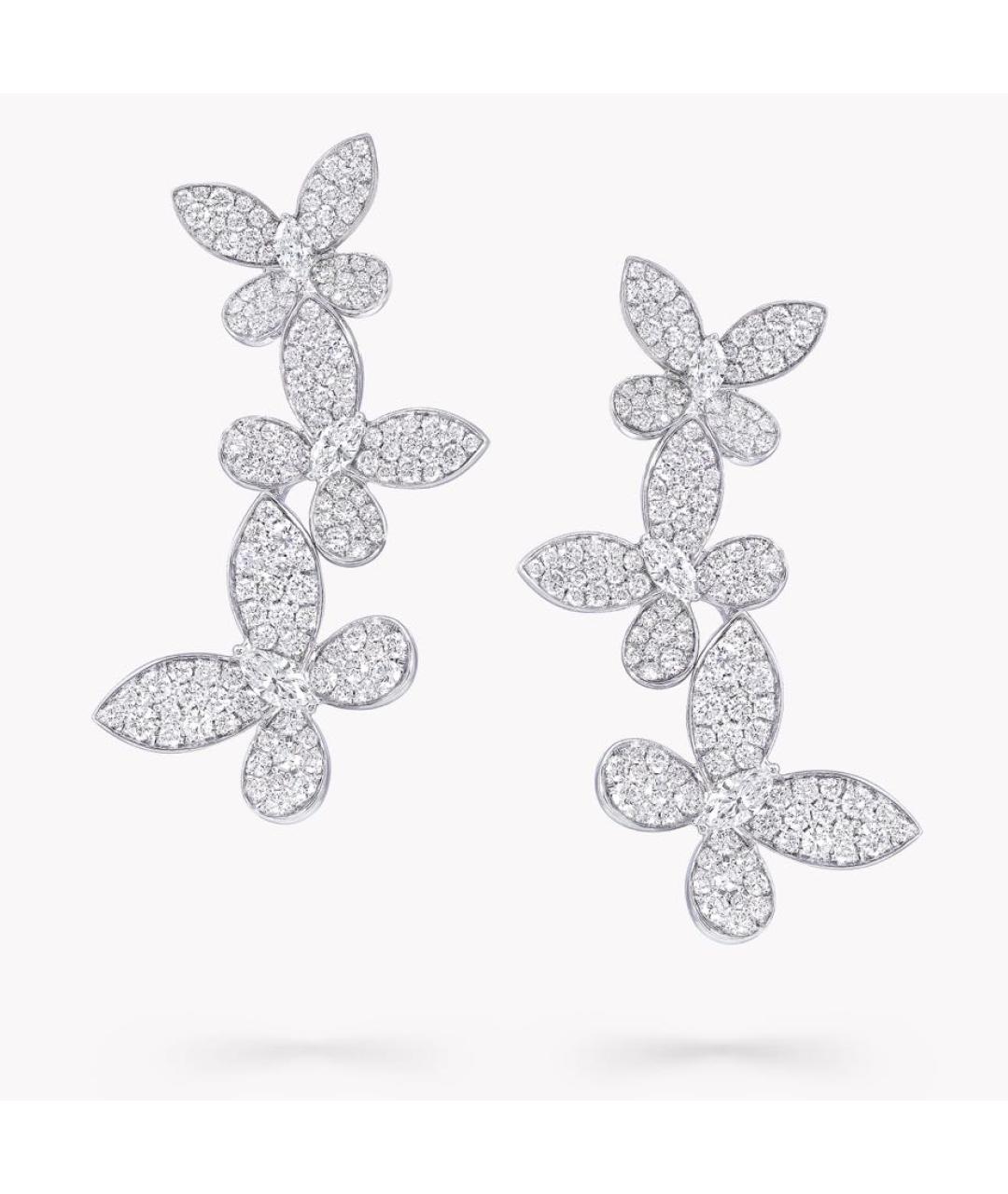 GRAFF Серебряные платиновые серьги, фото 4