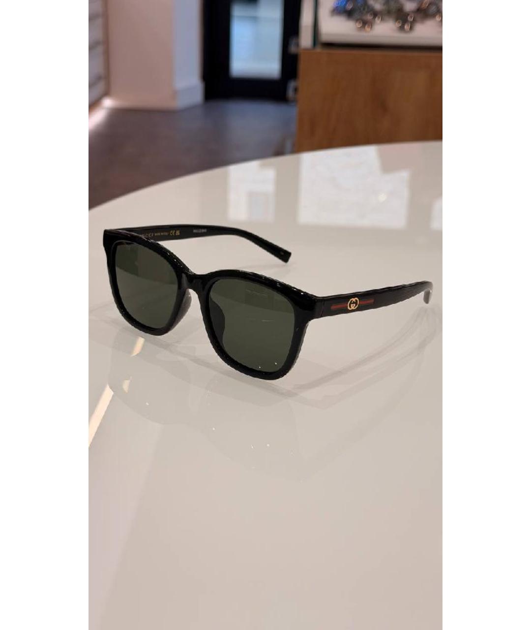 GUCCI Черные пластиковые солнцезащитные очки, фото 4