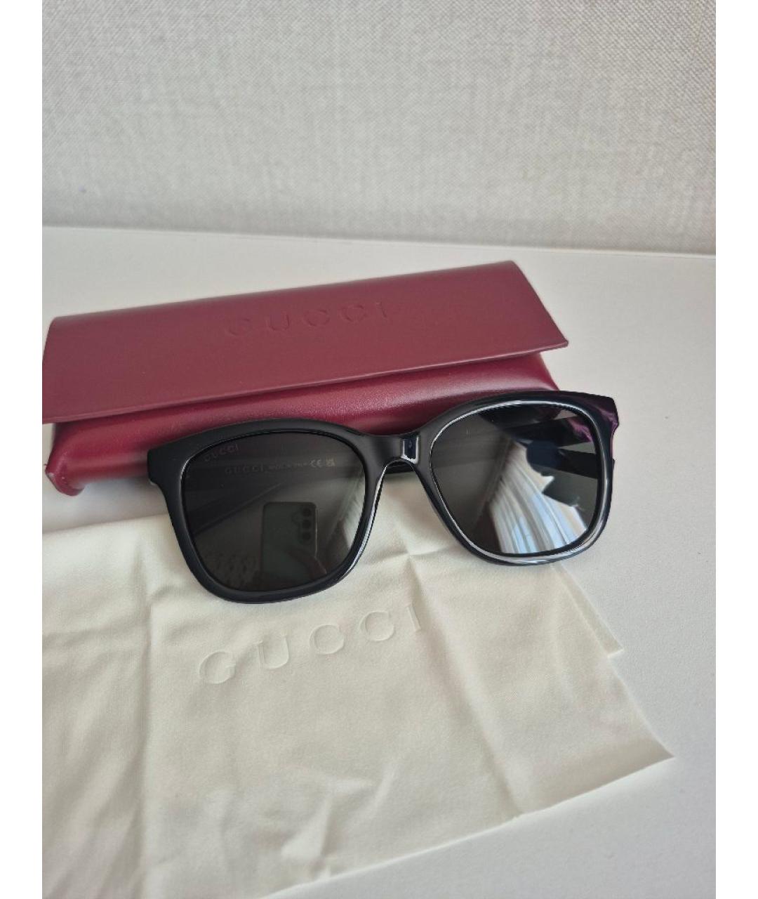 GUCCI Черные пластиковые солнцезащитные очки, фото 3