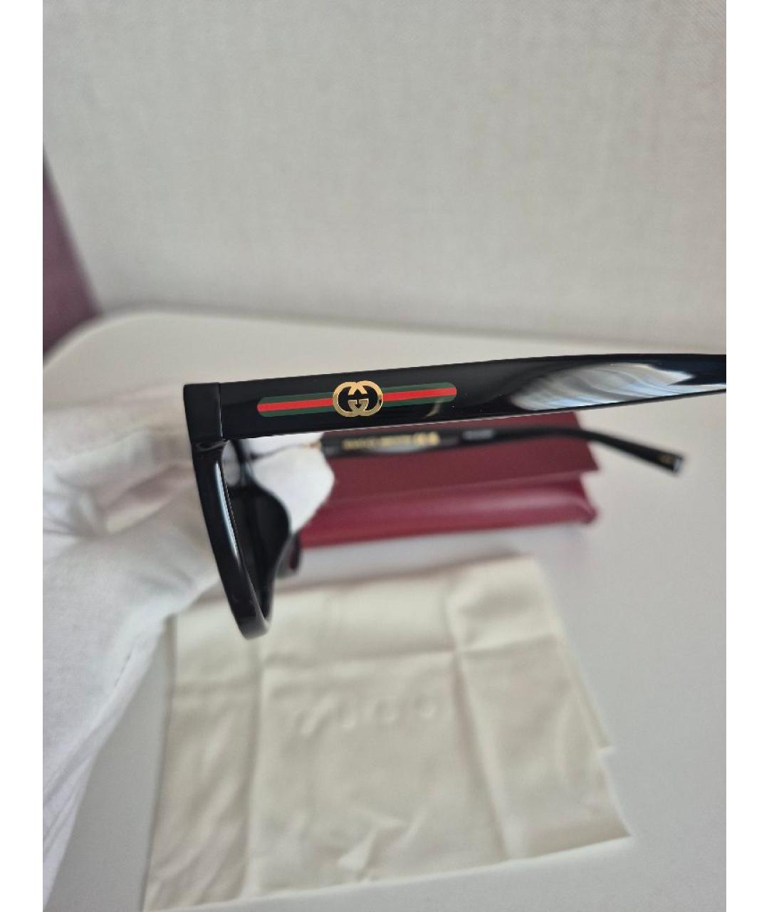 GUCCI Черные пластиковые солнцезащитные очки, фото 4