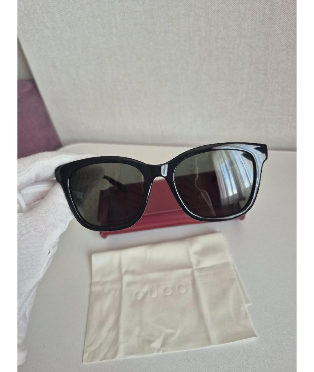 GUCCI Черные пластиковые солнцезащитные очки, фото 3