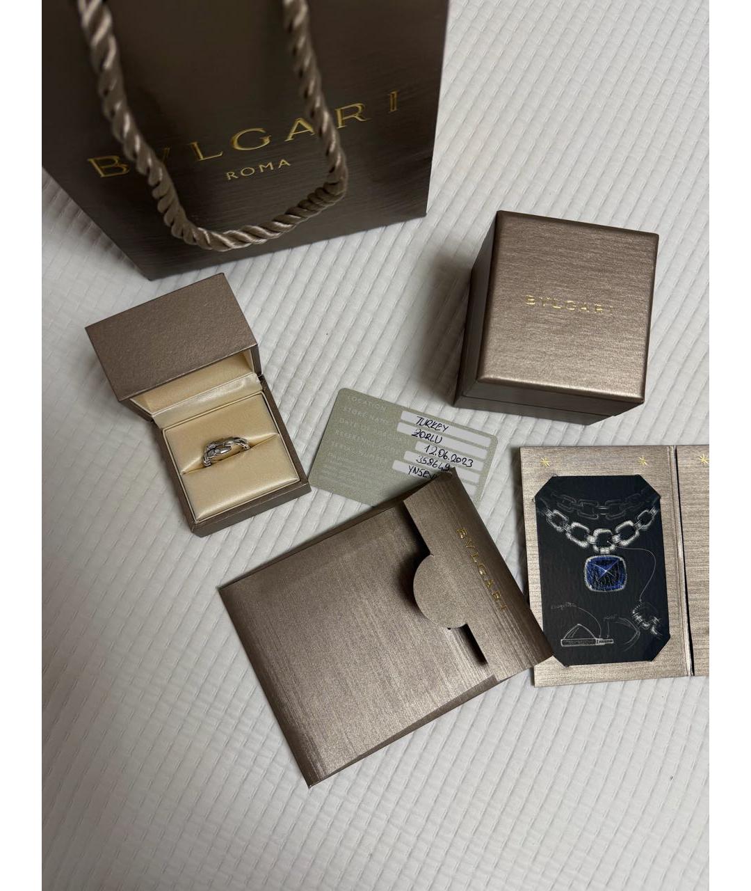 BVLGARI Серебряное кольцо из белого золота, фото 5