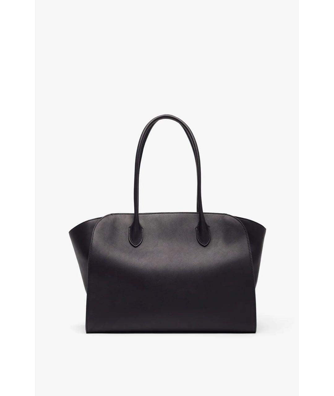 THE ROW Черная кожаная сумка тоут, фото 9