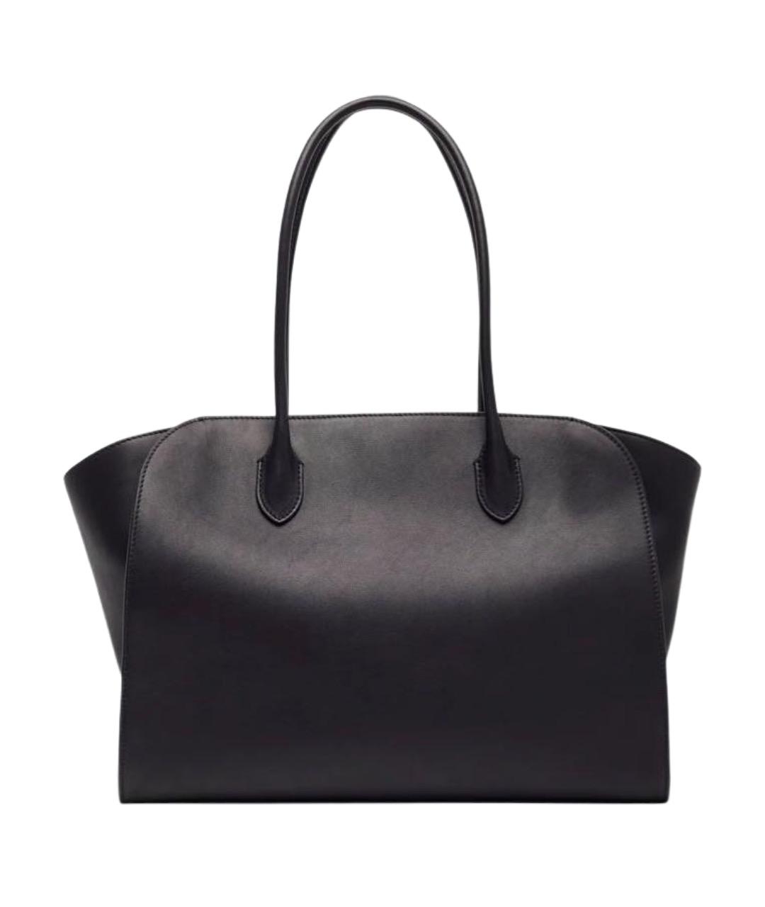 THE ROW Черная кожаная сумка тоут, фото 1