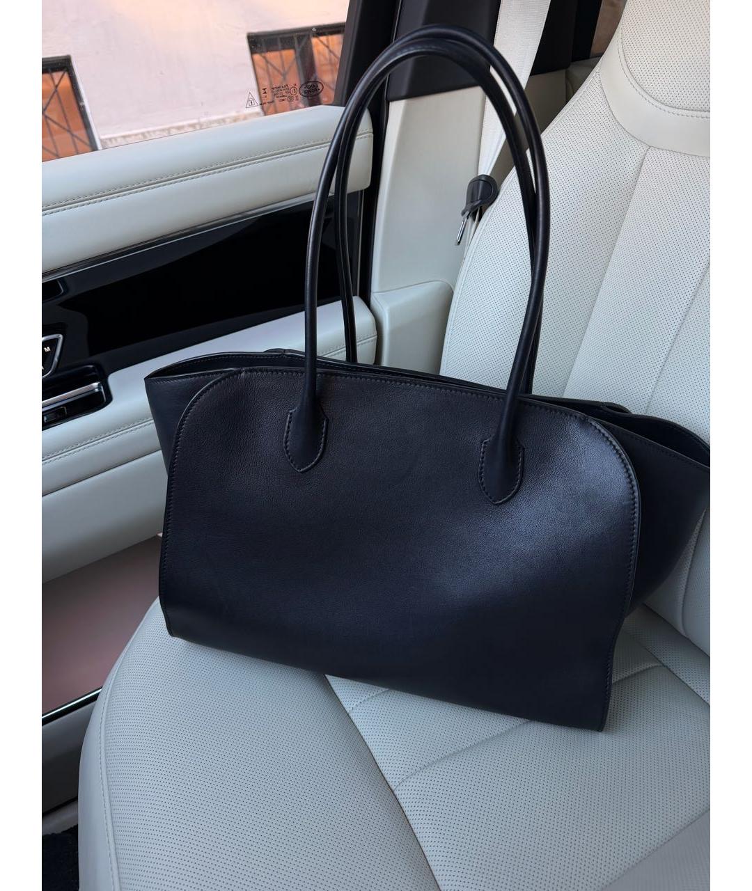 THE ROW Черная кожаная сумка тоут, фото 3