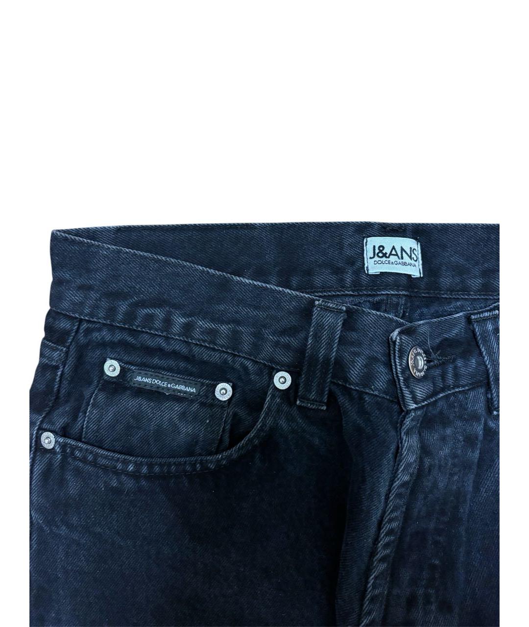 DOLCE&GABBANA Черные хлопковые детские джинсы, фото 3