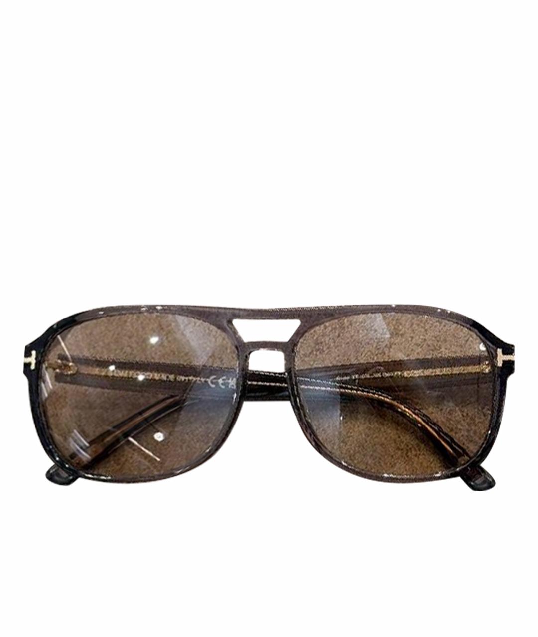 TOM FORD Бежевые пластиковые солнцезащитные очки, фото 1