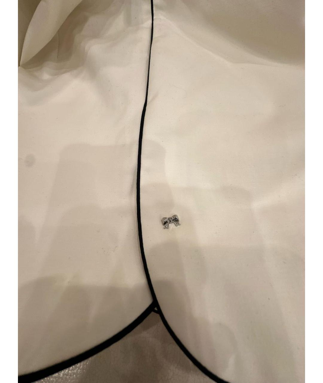 MAX MARA Белые хлопко-эластановые шорты, фото 5