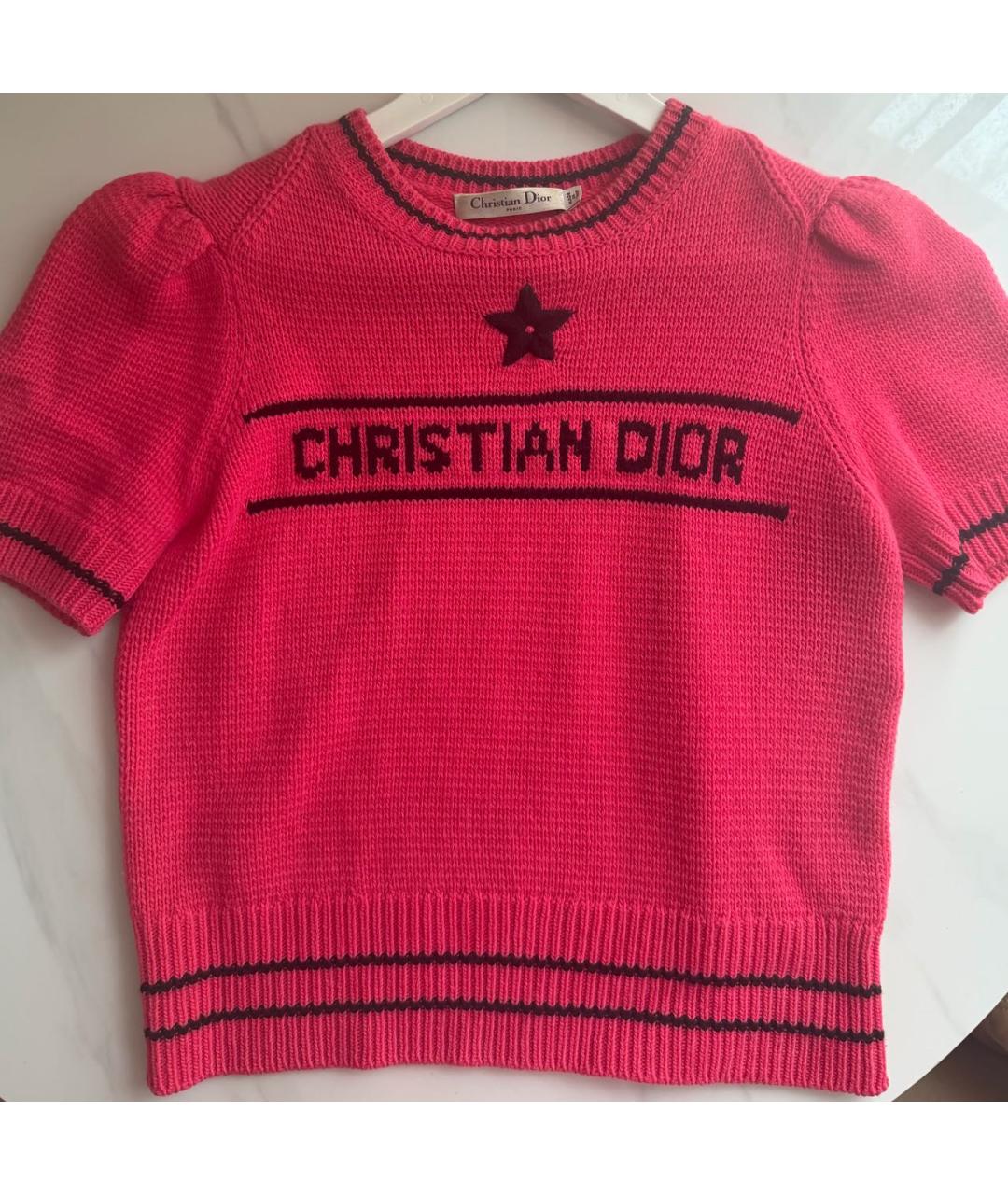 CHRISTIAN DIOR Розовый шерстяной джемпер / свитер, фото 5