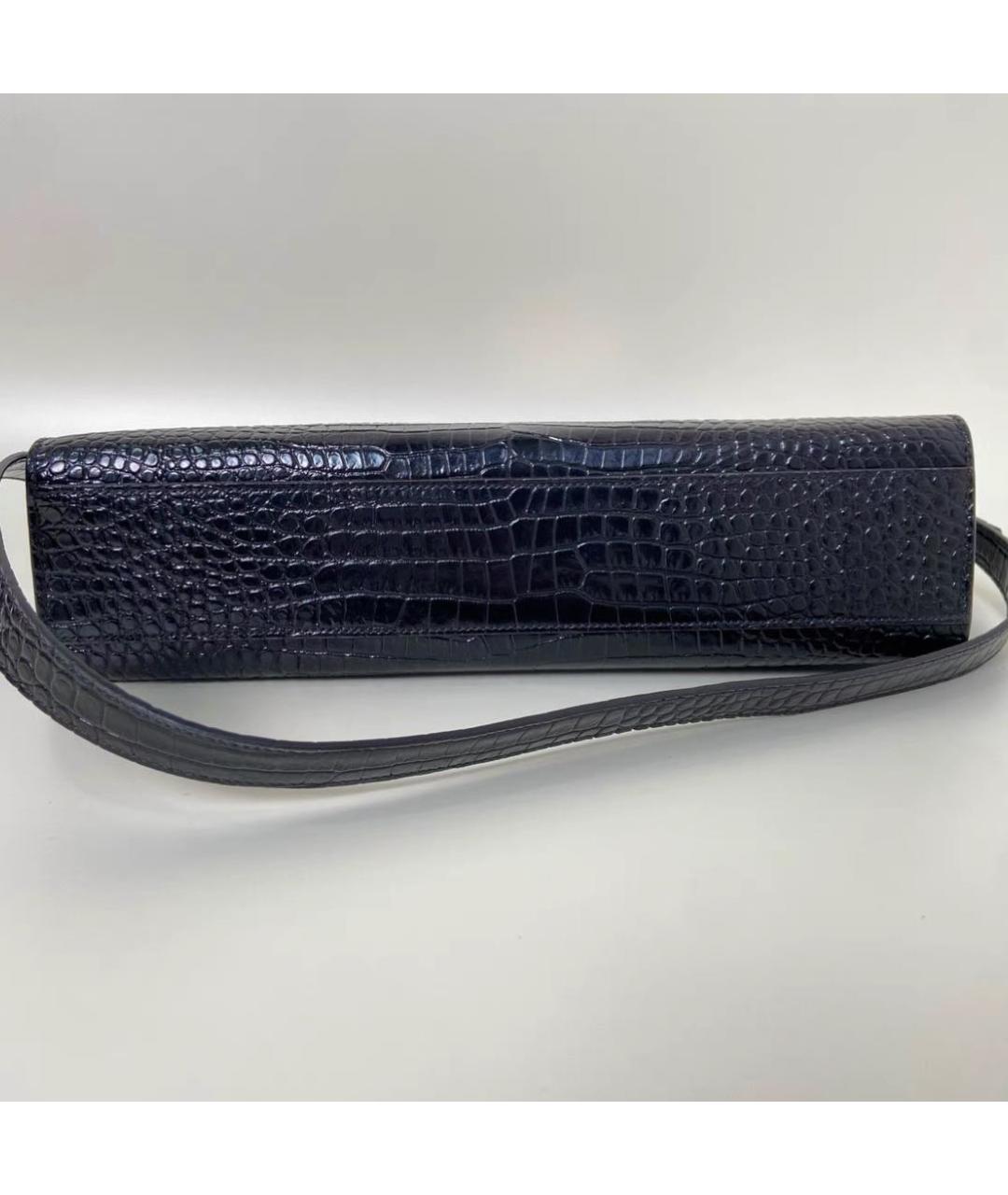 SAINT LAURENT Черная кожаная сумка через плечо, фото 4