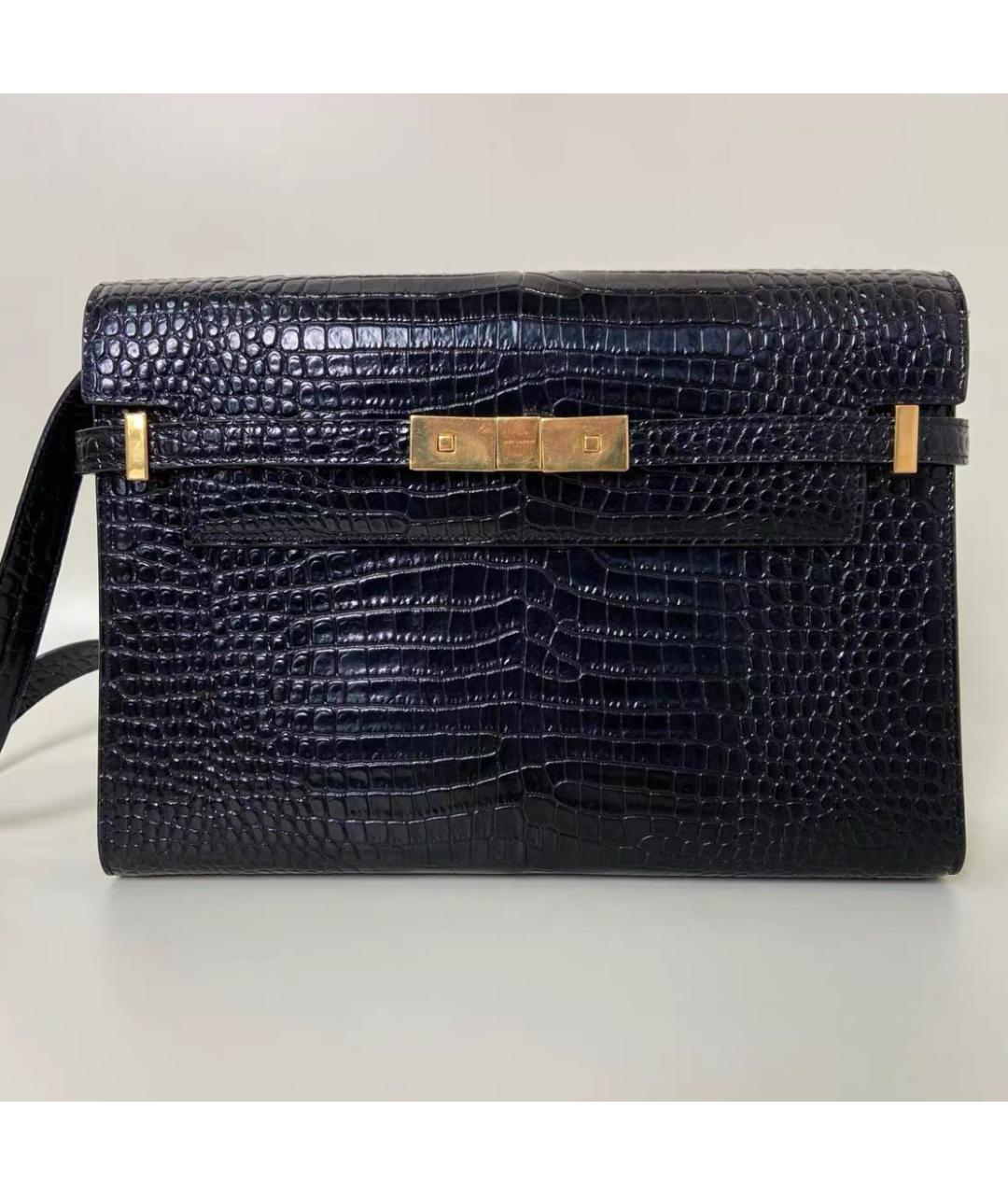 SAINT LAURENT Черная кожаная сумка через плечо, фото 6