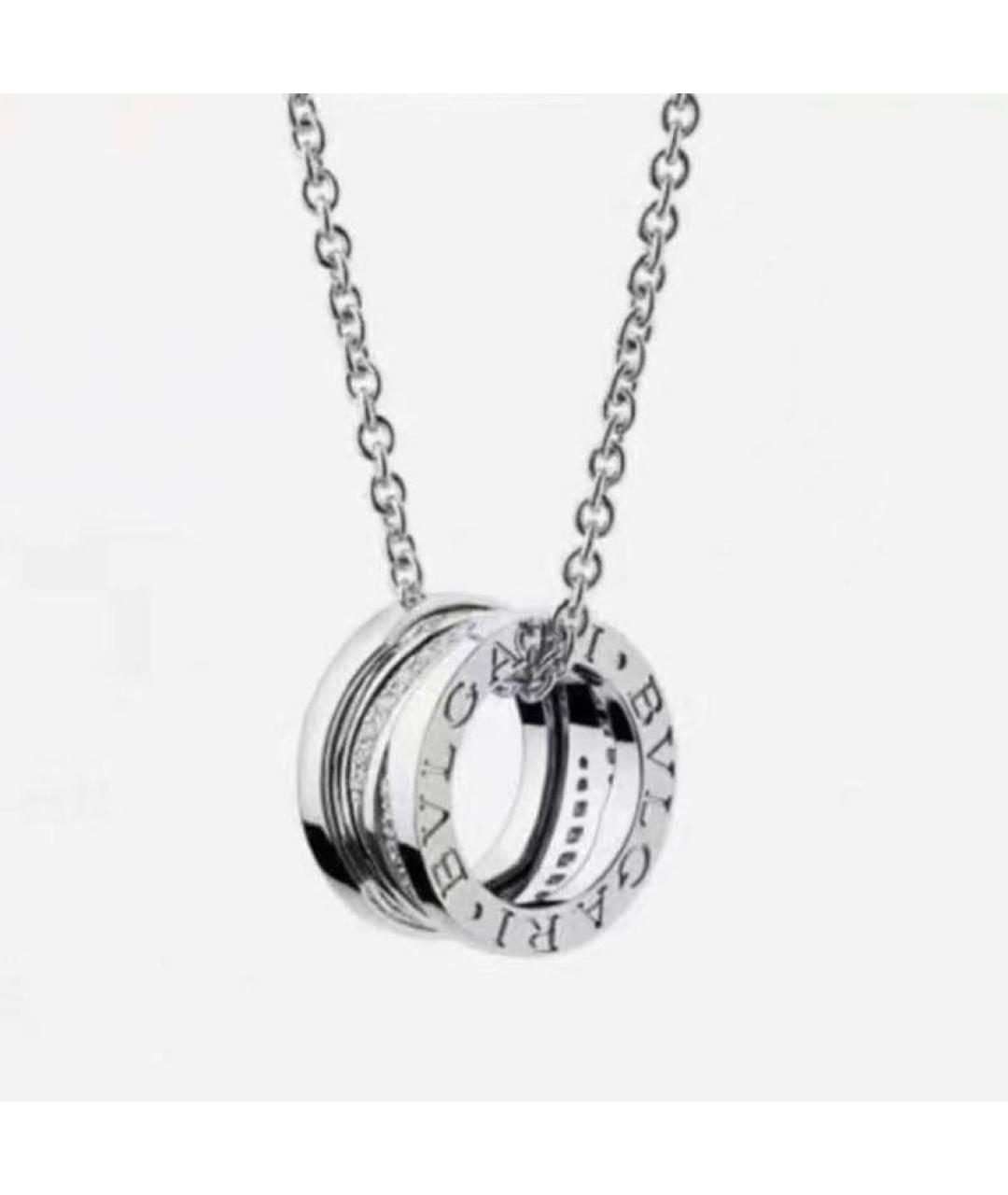 BVLGARI Серебряное колье из белого золота, фото 7