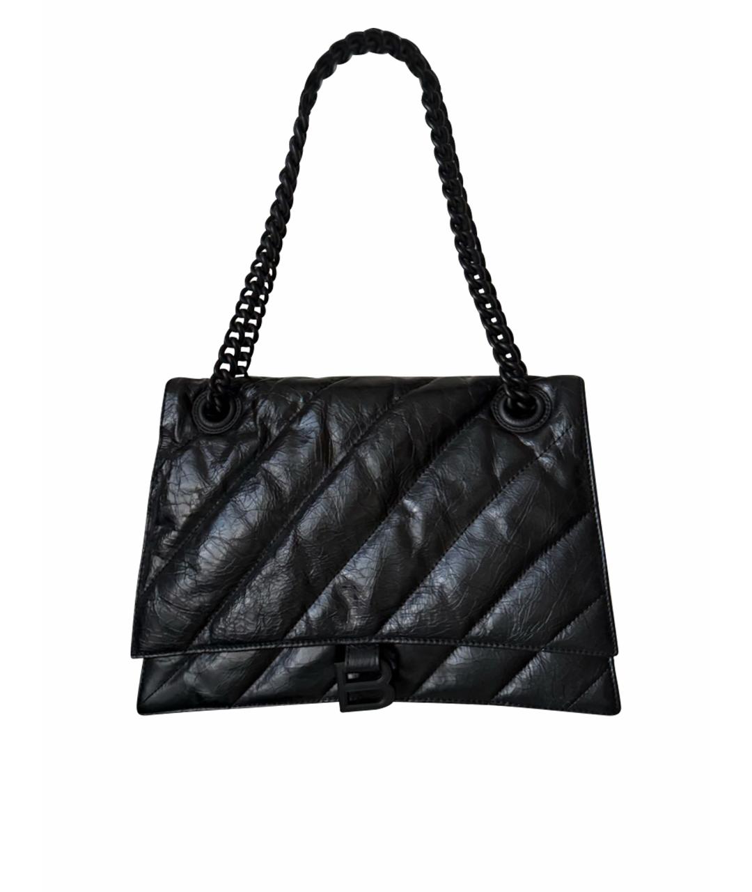 BALENCIAGA Черная кожаная сумка через плечо, фото 1