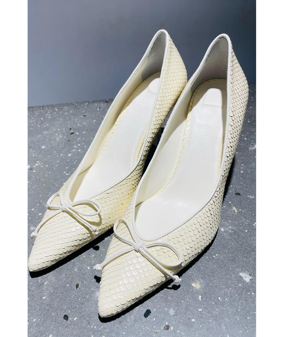 JACQUEMUS Бежевые кожаные туфли, фото 6