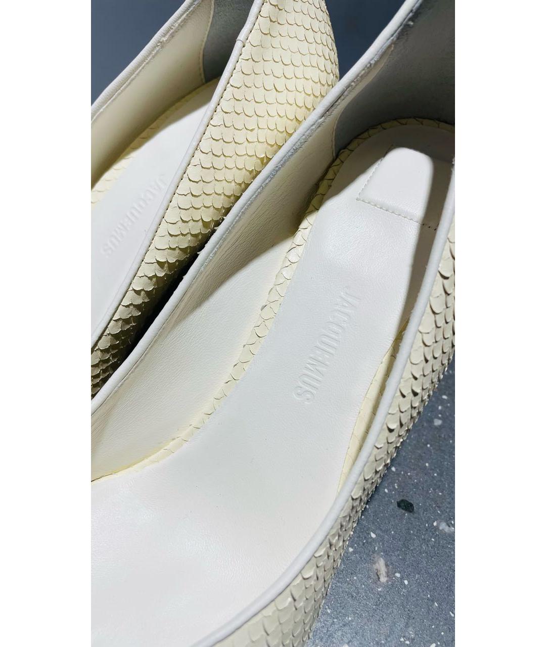 JACQUEMUS Бежевые кожаные туфли, фото 7