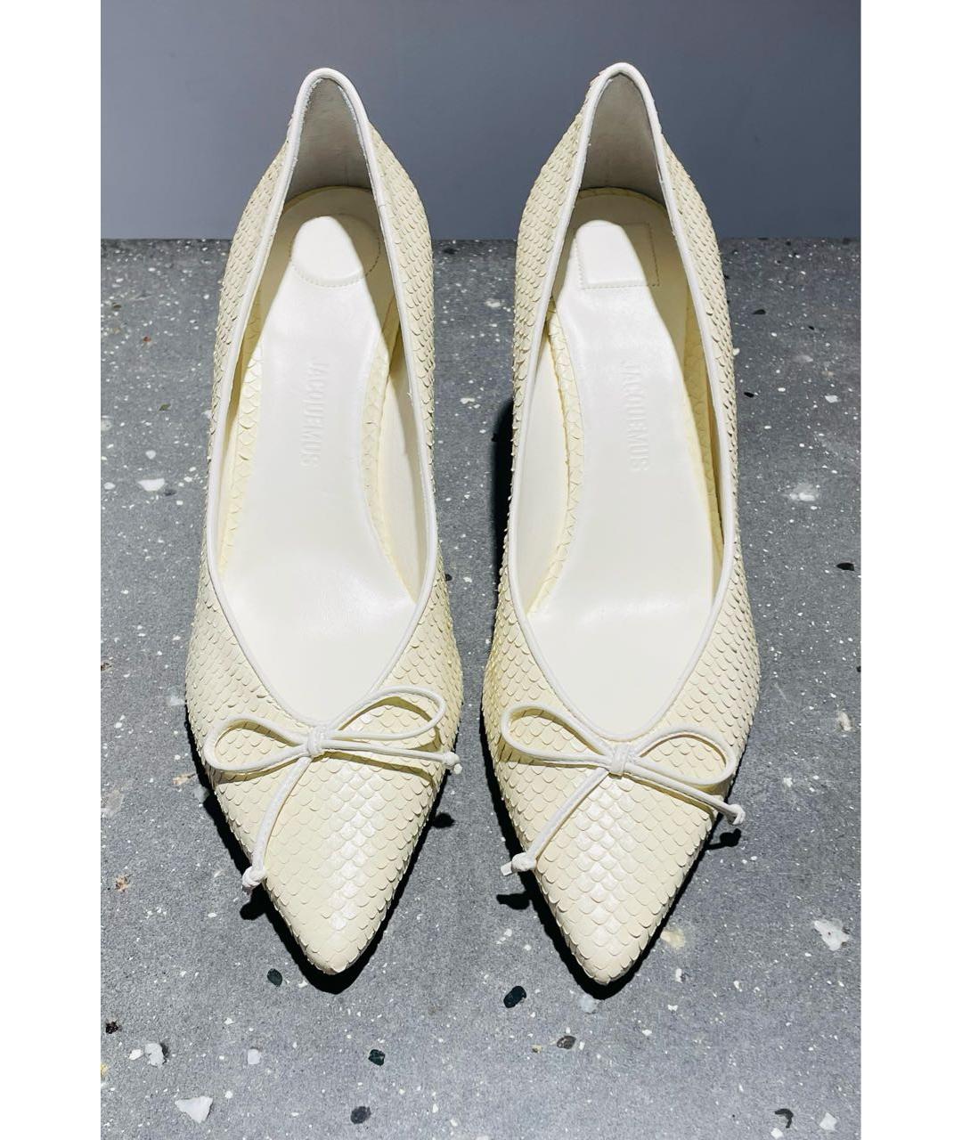 JACQUEMUS Бежевые кожаные туфли, фото 3