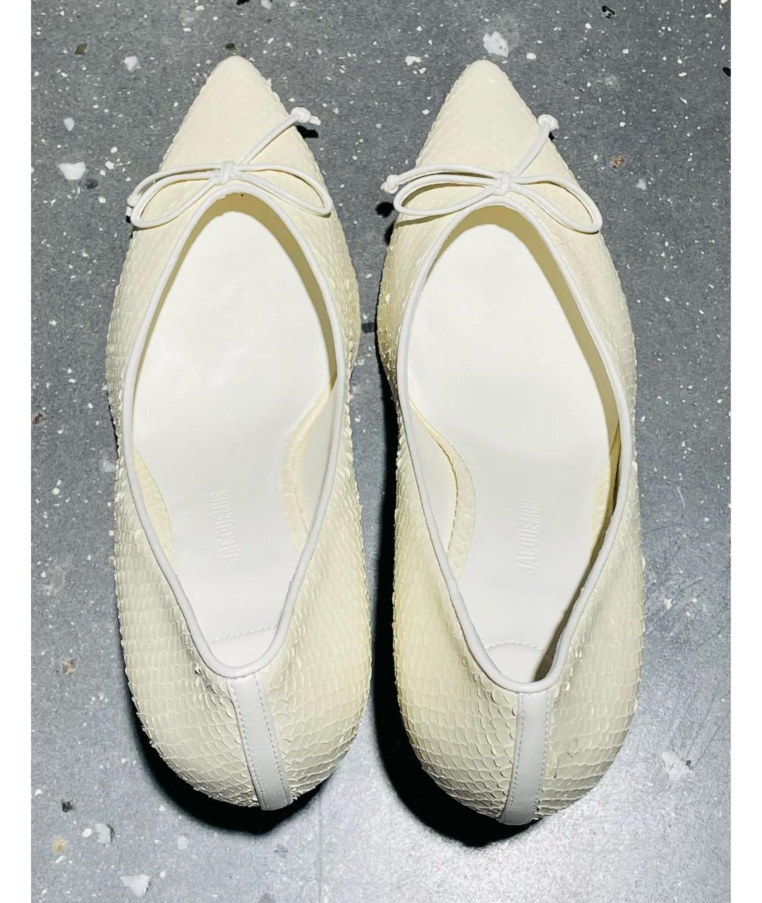 JACQUEMUS Бежевые кожаные туфли, фото 4