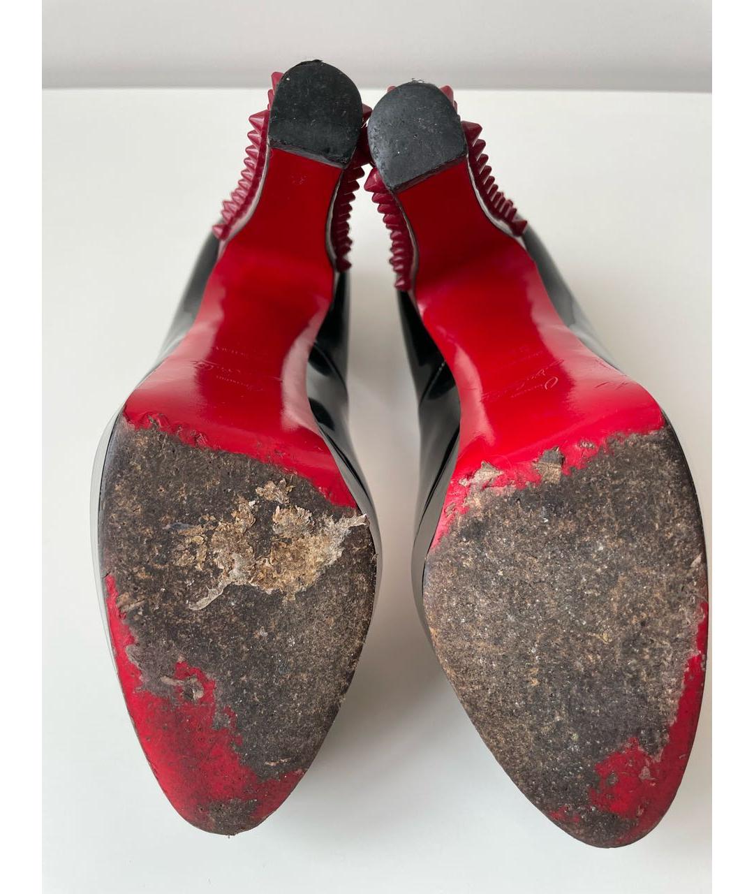 CHRISTIAN LOUBOUTIN Черные туфли из лакированной кожи, фото 8