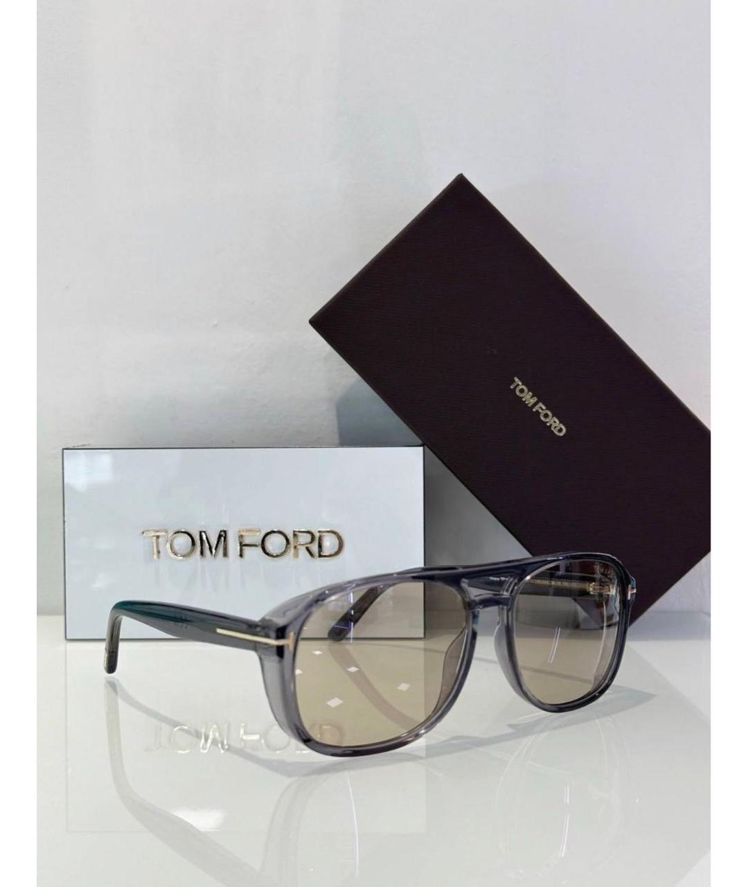 TOM FORD Серые пластиковые солнцезащитные очки, фото 2