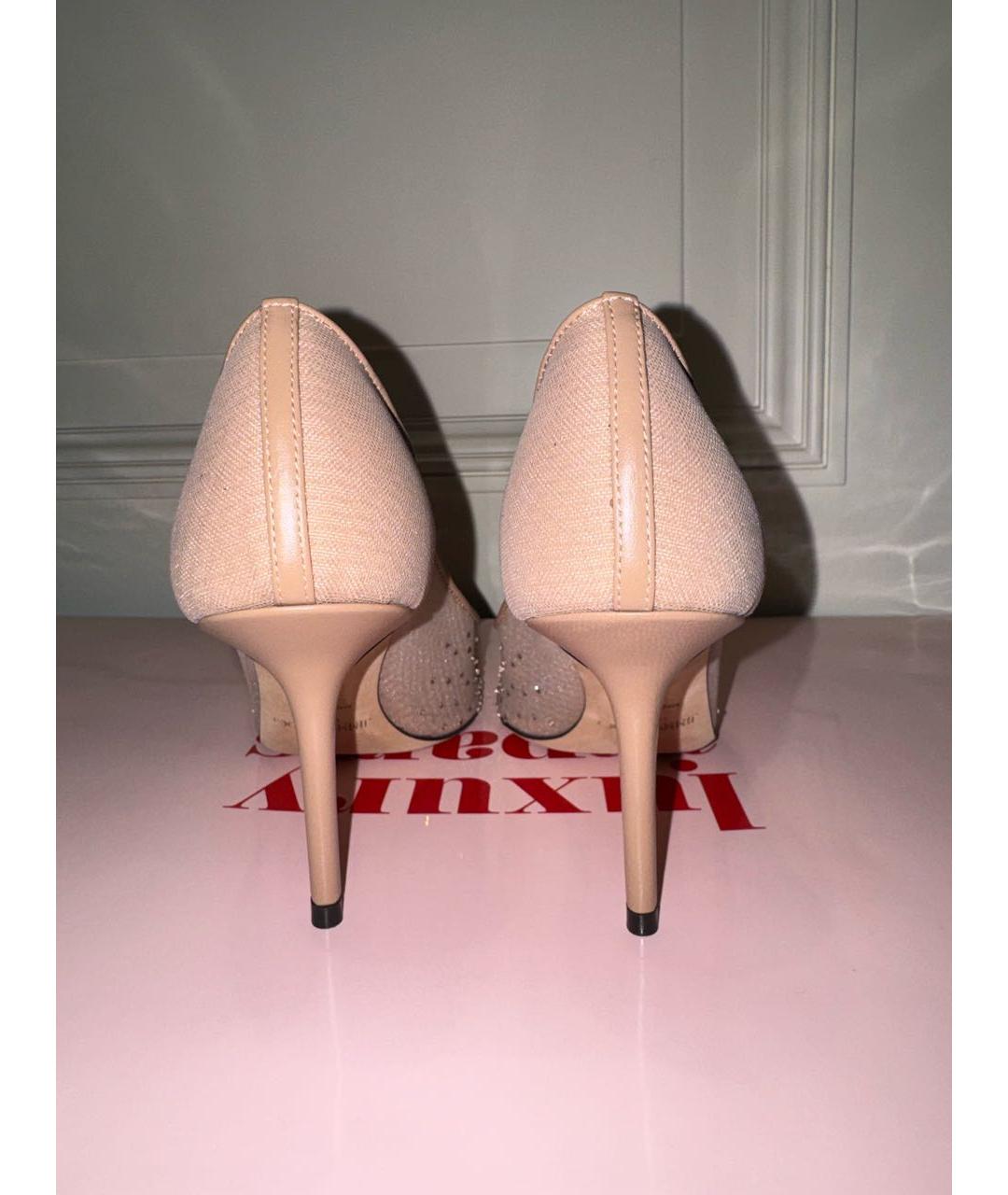 JIMMY CHOO Коралловые текстильные туфли, фото 4