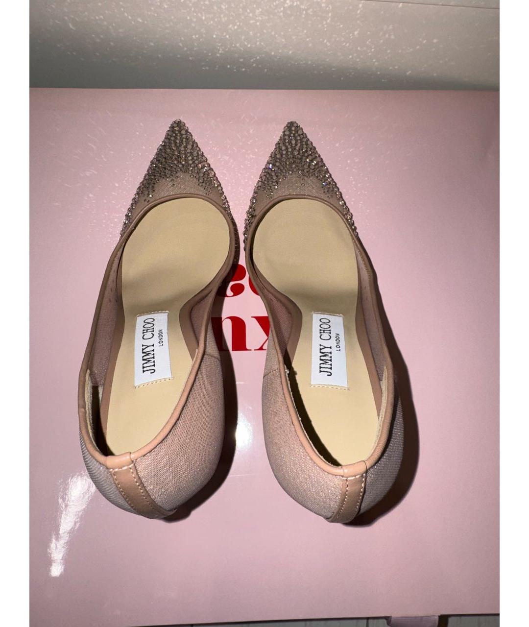 JIMMY CHOO Коралловые текстильные туфли, фото 3