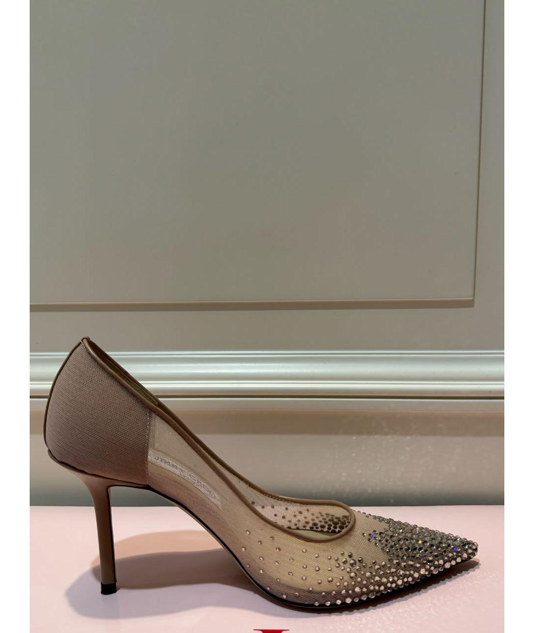 JIMMY CHOO Коралловые текстильные туфли, фото 5