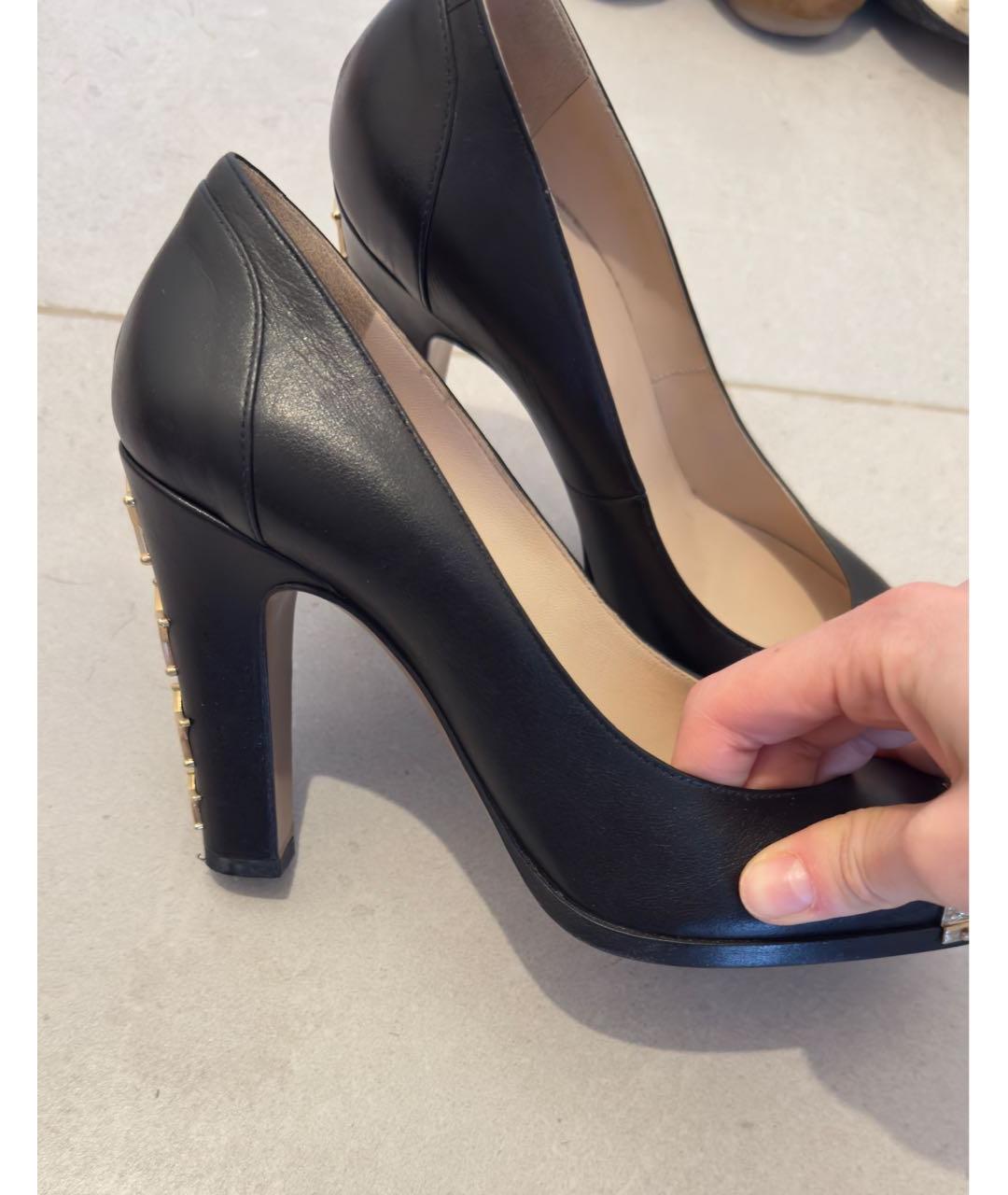CHANEL Черные кожаные туфли, фото 2