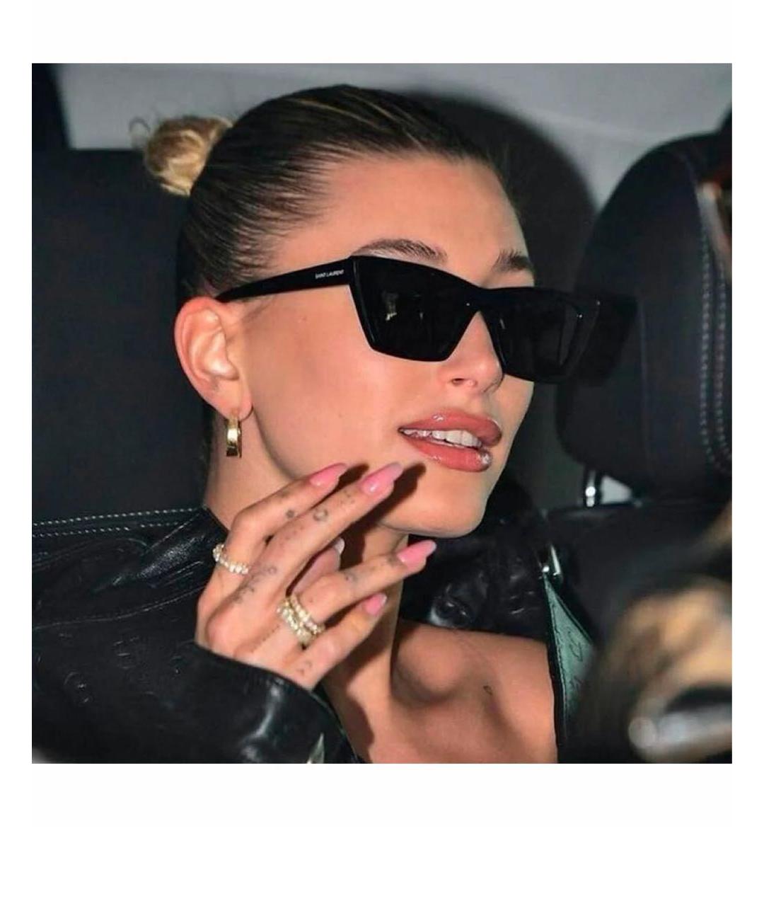 SAINT LAURENT Черные пластиковые солнцезащитные очки, фото 6